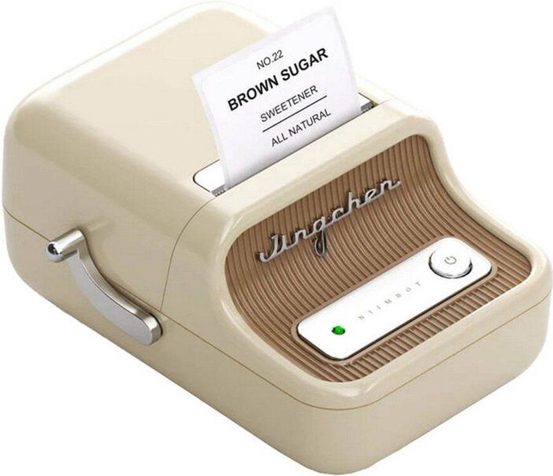 Niimbot B21S Labelprinter Cream bluetooth printbreedte 25 50mm direct thermisch 203dpi 1200mAh