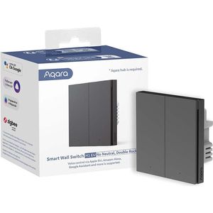 Aqara - Smart Wall Switch - Grijs - 2 Knoppen - 2 Draads