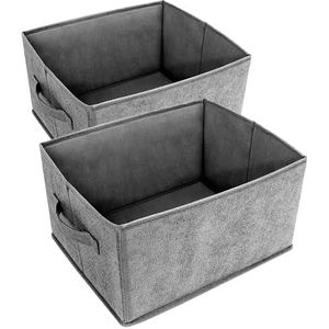 AiQInu Opbergdoos voor kleding, 2 stuks, opbergdoos, stof, extra groot, opvouwbaar, kledingkast, organizer voor het opbergen van ondergoed, beha's, stropdassen, sokken