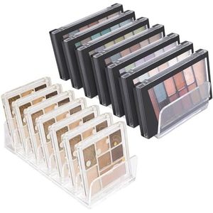 AiQInu - Pallet-organizer - Transparant - Set van 2 - 7 Vakken - Voor Make-up en Accessoires