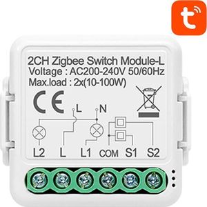 Avatto N-LZWSM01-2 No Neutral Smart ZigBee Switch Module TUYA