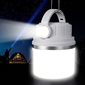 Livired Campinglamp, 4400 mAh, campinglicht, met haak en zaklamp, voor stroomuitval, wandelen, noodgevallen