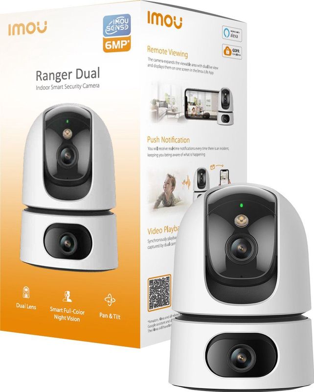 Imou - Ranger Dual - Beveiligingscamera - 360° - 6MP - Slimme Nachtzicht