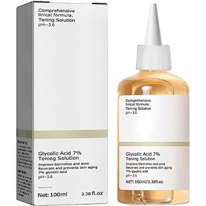 100ml Glycolic Acid 7% Toning Resurfacing Solution,Ordinary Glycolic Acid Toning Solution Exfoliating Facial Toner for Blemishes and Acne