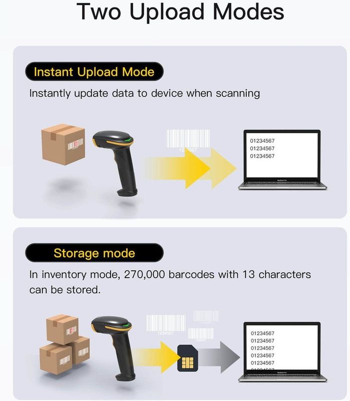 Barcode Scanner - BCST-36 - Zwart - 2D-module - 2600 mAh Batterij