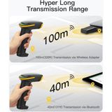 Inateck - BCST-23 - Barcodescanner - Draadloos - Bluetooth - Ondersteunt 1D en 2D