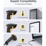 Inateck - BCST-23 - Barcodescanner - Draadloos - Bluetooth - Ondersteunt 1D en 2D