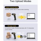 Inateck - BCST-23 - Barcodescanner - Draadloos - Bluetooth - Ondersteunt 1D en 2D