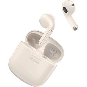 Dudao Écouteurs sans fil Bluetooth 5.1 TWS U18 - beige (4 h, Draadloze), Koptelefoon, Beige