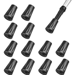 OTraki Wandelstok Rubberen Tips Ferrules 12 Pack Trekking Pole Tip Protector Alpenstock Head Cover 11mm Vervanging Voeten Rubberen Einden Caps voor Wandelstokken Wandelstokken