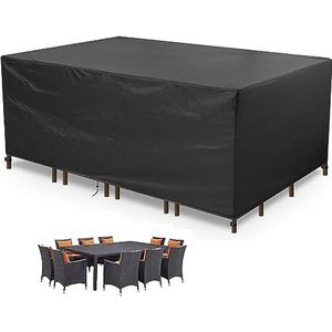 Jianghu Art Buitenhoes 180 x 100 x 85 cm Waterdichte Tuinmeubelhoezen, Grote Outdoor Tafelhoes 600D Heavy Duty Oxford Tuin Winddicht Anti-UV Beschermende Sofa Cover