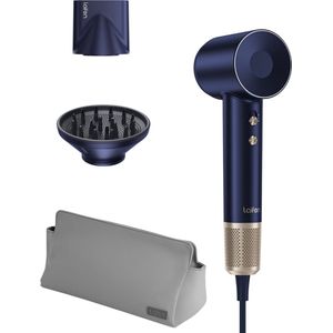 Laifen Swift Premium High Speed Föhn - Donkerblauw/Goud - Haardroger met ionische technologie - 3 warmtestanden