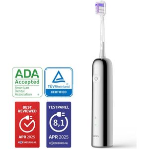 Laifen - Wave - Elektrische Tandenborstel - RVS - 3 Opzetborstels