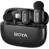 Boya MINI-12 - 2.4 GHz Ultra-Mini Draadloze microfoon 2TX-2RX, zwart