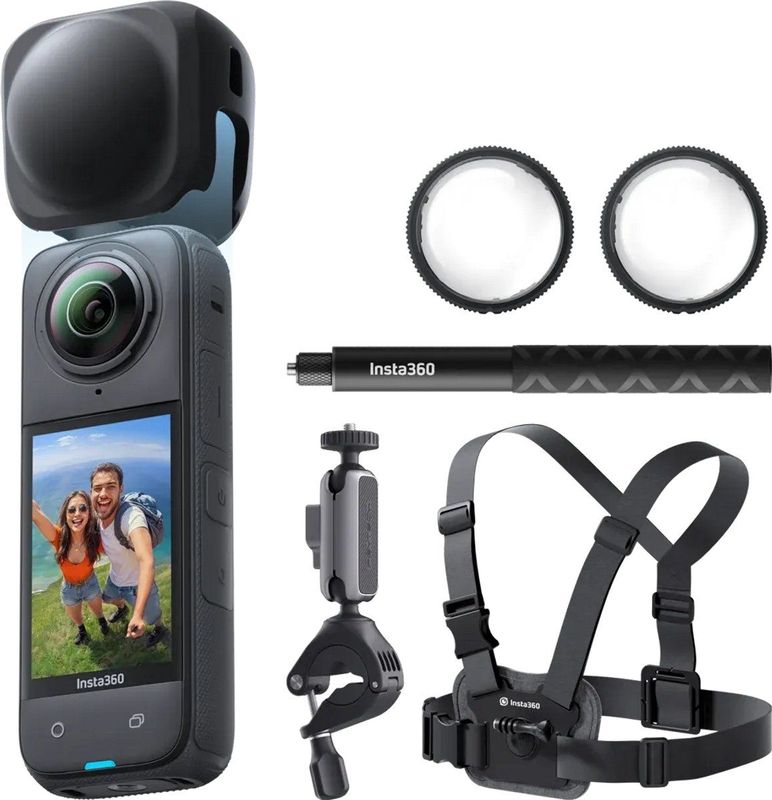 INSTA360 - X4 - Videocamera - Zwart - Inclusief Fietshouder en Selfie Stick