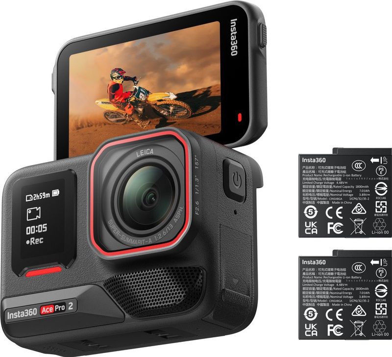 Insta360 - Ace Pro 2 - Actiecamera - Zwart - Dual Battery Bundle - 8K Video