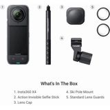Insta360 - X4 Ski Bundle - Action Camera - Zwart - Inclusief Lens Guards en Stick