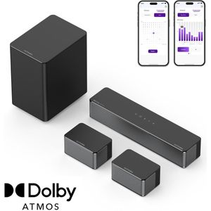 ULTIMEA - Poseidon D60 - Soundbar - Zwart - 5.1 kanaal - Dolby Atmos