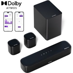 ULTIMEA - Aura A50 Pro - 5.1 Dolby Atmos Soundbar - Zwart - Met Subwoofer en App Bediening