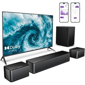 ULTIMEA - Poseidon M4T - Home Cinema Soundbar - Zwart - 5.1-kanaals met Draadloze Subwoofer