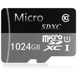 Micro SD-kaart 512 GB/1024 GB High Speed Klasse 10 Micro SD SDXC-kaart met adapter, 1TB