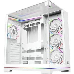 XYZ - Tesseract - PC-behuizing - Wit - 3D Glazen Ontwerp