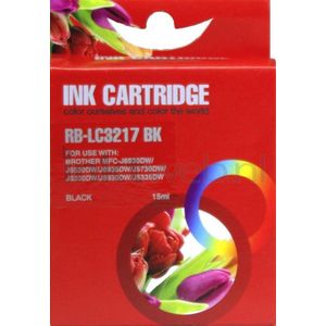 123inkt huismerk vervangt Brother LC-3217BK inktcartridge zwart