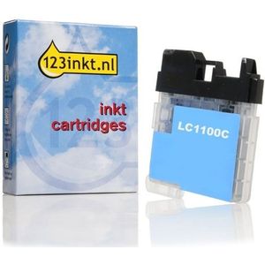 123inkt huismerk vervangt Brother LC-1100C inktcartridge cyaan