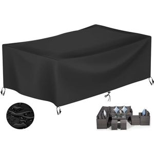 KDXAOBEI Waterdichte tuinmeubelhoezen van 110 x 90 x 80 cm, winddicht, anti-uv, zwaar belastbare 420d Oxford-stof, buitenterrasmeubelhoes voor tafelstoelen, rotan meubels, tuinbank