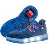 Breezy Rollers Kinder Sneakers met Wieltjes - Blauw LED - Schoenen met wieltjes - Rolschoenen
