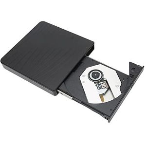 Externe CD DVD Drive, USB 3.0 Type C Interface 2 in 1 CD DVD ROM Optische Drive, Draagbare CD DVD ROM Rewriter Writer Reader, voor Win, voor IOS(zwart)