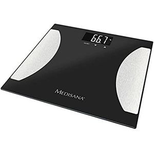 medisana BS 475 digitale weegschaal voor lichaamsanalyse 180 kg, personenweegschaal voor het meten van lichaamsvet, lichaamswater, spiermassa en botgewicht.