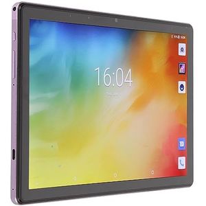 HD Tablet 10 Core Office Tablet 8MP 20MP Camera 12GB RAM 256GB ROM EU Plug 100-240V Gezinsgebruik (Paars)