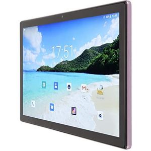 4G-tablet, 5G WiFi HD-tablet 10,1 Inch Paars 8 GB RAM 256 GB ROM Octa Core Dubbele Camera voor op Reis (EU-stekker)