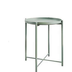 Prachtige metalen kleine ronde tafel, opklapbare salontafel voor thuis, woonkamer slaapkamer nachtkastje snacktafel kantoor balkon hoektafel (afmetingen: 42 * 42 * 52CM, kleur: A)