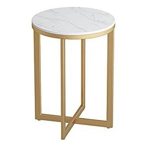 Prachtige slaapkamer nachtkastje, marmeren kleine ronde tafel woonkamer kantoor hoek salontafel balkon café vrije tijd bijzettafel (afmetingen: 40 * 40 * 55CM, kleur: B)