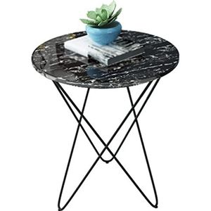 Prachtige marmeren eettafel, enkele metalen kleine ronde tafel woonkamer slaapkamer kantoor receptie salontafel, 50 * 50 * 62CM (afmetingen: 50 * 50 * 62CM, kleur: C)