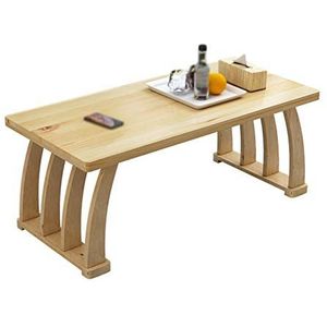 Prachtige massief houten salontafel, Japanse theetafel Thuis Woonkamer Balkon Vrije tijd Leestafel Multifunctionele schrijftafel (Grootte: 80 * 48 * 40CM, Kleur: A)