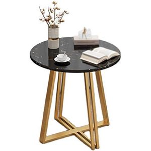 Prachtige koffieshop salontafel, houten ronde bijzettafel thuis woonkamer restaurant kleine eettafel bank zijhoektafel (maat: B, kleur: 50 * 50 * 50CM)
