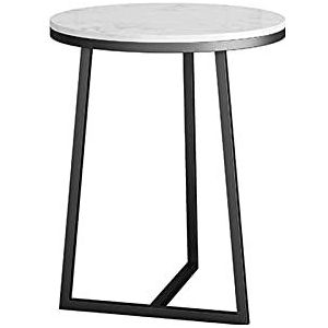 Prachtige marmeren eettafel, enkele metalen ronde bijzettafel thuis woonkamer kantoor centrum salontafel bank tafel hoektafel (afmetingen: 40 * 40 * 55CM, kleur: A)