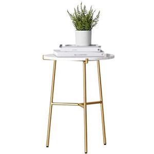 Prachtige CS-Qing-Desk marmeren banktafel, enkellaags bijzettafel thuis café kantoor woonkamer balkon vrije tijd salontafel, maat: 47 * 47 * 62CM (maat: 47 * 47 * 62CM, kleur: A)