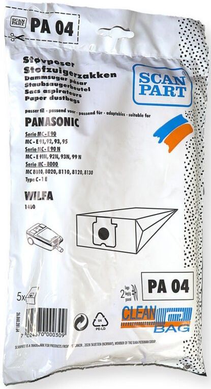 Scanpart - PA04 - Stofzak - Geschikt voor Panasonic - Inhoud 5