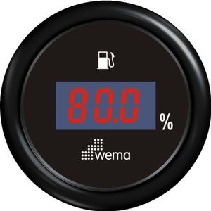 Tankmeter brandstof digitaal 0-190 ohm zwart
