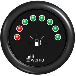 Wema Tankmeter 8 LED zwart