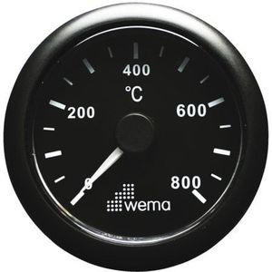 Wema uitlaattemperatuurmeter / zwart