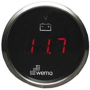 Wema Silver serie voltmeter LED 12V