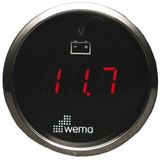 Wema Silver serie voltmeter LED 12V