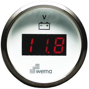 Wema Silver serie voltmeter LED 12V