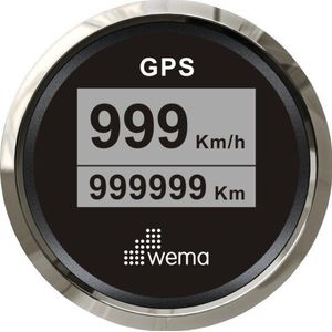 Wema Silverline digitale GPS snelheidsmeter 52mm