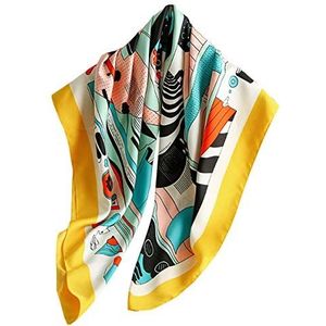 Ecroon Zijde sjaal dames elegante zijden sjaal business zijde sjaal handdoek pols hoofdsjaal dames mode accessoires, H